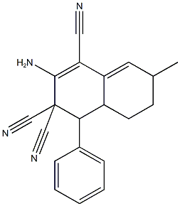 2-amino-7-methyl-4-phenyl-4a,5,6,7-tetrahydro-1,3,3(4H)-naphthalenetricarbonitrile|