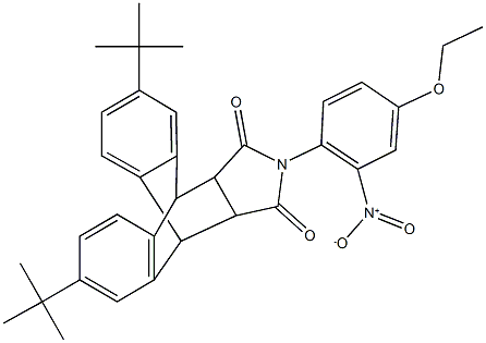 4,11-ditert-butyl-17-{4-ethoxy-2-[hydroxy(oxido)amino]phenyl}-17-azapentacyclo[6.6.5.0~2,7~.0~9,14~.0~15,19~]nonadeca-2,4,6,9,11,13-hexaene-16,18-dione Structure