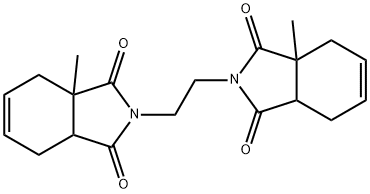 2-[2-(3a-methyl-1,3-dioxo-1,3,3a,4,7,7a-hexahydro-2H-isoindol-2-yl)ethyl]-3a-methyl-3a,4,7,7a-tetrahydro-1H-isoindole-1,3(2H)-dione,1005251-83-1,结构式