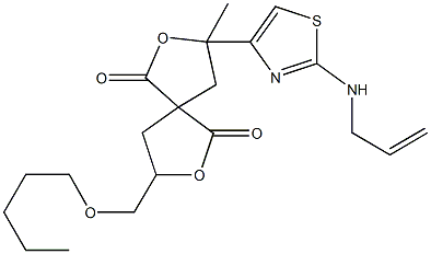 1005252-24-3 3-[2-(allylamino)-1,3-thiazol-4-yl]-3-methyl-8-[(pentyloxy)methyl]-2,7-dioxaspiro[4.4]nonane-1,6-dione