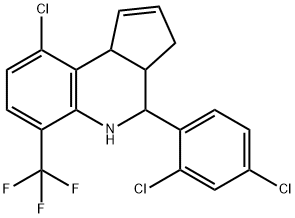 9-chloro-4-(2,4-dichlorophenyl)-6-(trifluoromethyl)-3a,4,5,9b-tetrahydro-3H-cyclopenta[c]quinoline Structure