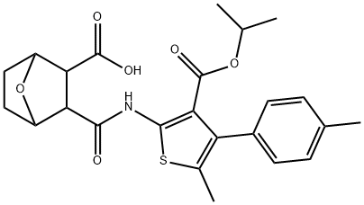 3-({[3-(isopropoxycarbonyl)-5-methyl-4-(4-methylphenyl)-2-thienyl]amino}carbonyl)-7-oxabicyclo[2.2.1]heptane-2-carboxylic acid|