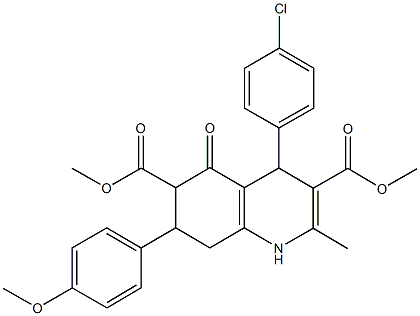 1005252-52-7 dimethyl 4-(4-chlorophenyl)-7-(4-methoxyphenyl)-2-methyl-5-oxo-1,4,5,6,7,8-hexahydroquinoline-3,6-dicarboxylate