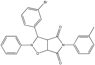 3-(3-bromophenyl)-5-(3-methylphenyl)-2-phenyldihydro-2H-pyrrolo[3,4-d]isoxazole-4,6(3H,5H)-dione 化学構造式