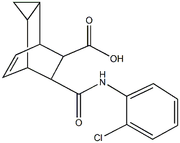 7-[(2-chloroanilino)carbonyl]tricyclo[3.2.2.0~2,4~]non-8-ene-6-carboxylic acid 结构式