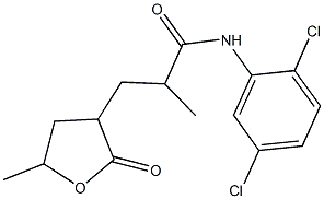 N-(2,5-dichlorophenyl)-2-methyl-3-(5-methyl-2-oxotetrahydro-3-furanyl)propanamide Structure