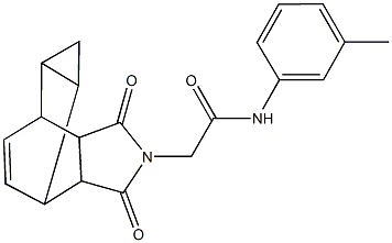 2-(3,5-dioxo-4-azatetracyclo[5.3.2.0~2,6~.0~8,10~]dodec-11-en-4-yl)-N-(3-methylphenyl)acetamide Structure