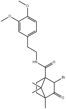 2-bromo-N-[2-(3,4-dimethoxyphenyl)ethyl]-4,7,7-trimethyl-3-oxobicyclo[2.2.1]heptane-1-carboxamide,1005273-19-7,结构式
