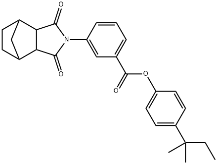4-tert-pentylphenyl 3-(3,5-dioxo-4-azatricyclo[5.2.1.0~2,6~]dec-4-yl)benzoate,1005280-39-6,结构式