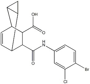 7-[(4-bromo-3-chloroanilino)carbonyl]tricyclo[3.2.2.0~2,4~]non-8-ene-6-carboxylic acid|