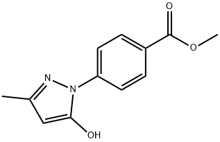methyl 4-(5-hydroxy-3-methyl-1H-pyrazol-1-yl)benzoate Struktur