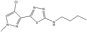 N-butyl-N-[5-(4-chloro-1-methyl-1H-pyrazol-3-yl)-1,3,4-thiadiazol-2-yl]amine Structure