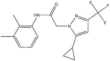 2-[5-cyclopropyl-3-(trifluoromethyl)-1H-pyrazol-1-yl]-N-(2,3-dimethylphenyl)acetamide Struktur