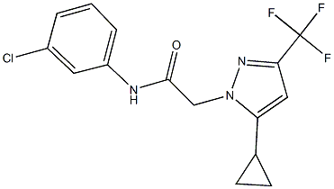 N-(3-chlorophenyl)-2-[5-cyclopropyl-3-(trifluoromethyl)-1H-pyrazol-1-yl]acetamide Structure