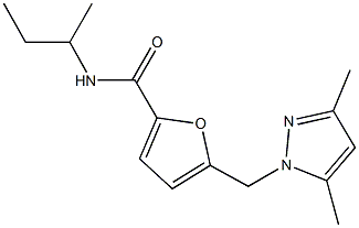 N-(sec-butyl)-5-[(3,5-dimethyl-1H-pyrazol-1-yl)methyl]-2-furamide Struktur