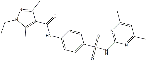 1005693-18-4 N-(4-{[(4,6-dimethyl-2-pyrimidinyl)amino]sulfonyl}phenyl)-1-ethyl-3,5-dimethyl-1H-pyrazole-4-carboxamide