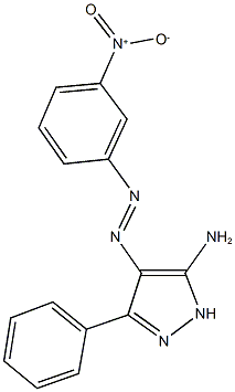 5-amino-4-({3-nitrophenyl}diazenyl)-3-phenyl-1H-pyrazole Structure