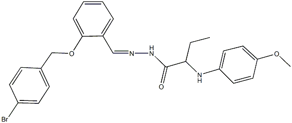 N'-{2-[(4-bromobenzyl)oxy]benzylidene}-2-(4-methoxyanilino)butanohydrazide|