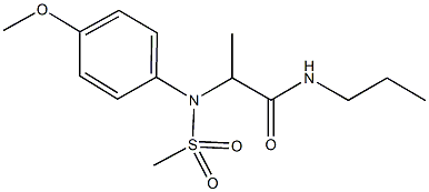 2-[4-methoxy(methylsulfonyl)anilino]-N-propylpropanamide Struktur