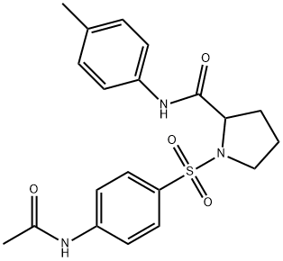 1008035-74-2 1-{[4-(acetylamino)phenyl]sulfonyl}-N-(4-methylphenyl)-2-pyrrolidinecarboxamide