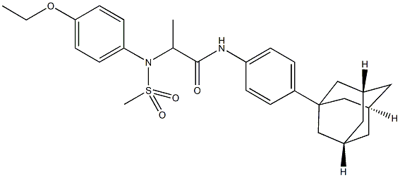 N-[4-(1-adamantyl)phenyl]-2-[4-ethoxy(methylsulfonyl)anilino]propanamide Struktur
