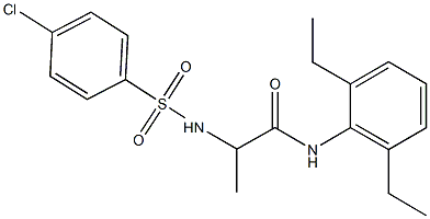 2-{[(4-chlorophenyl)sulfonyl]amino}-N-(2,6-diethylphenyl)propanamide|
