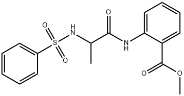 methyl 2-({2-[(phenylsulfonyl)amino]propanoyl}amino)benzoate Struktur