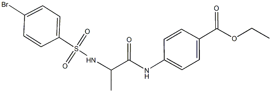 ethyl 4-[(2-{[(4-bromophenyl)sulfonyl]amino}propanoyl)amino]benzoate Structure