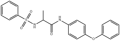 N-(4-phenoxyphenyl)-2-[(phenylsulfonyl)amino]propanamide|