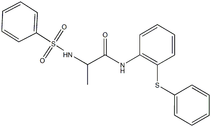 N-[2-(phenylsulfanyl)phenyl]-2-[(phenylsulfonyl)amino]propanamide Structure