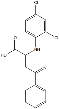 2-(2,4-dichloroanilino)-4-oxo-4-phenylbutanoic acid 化学構造式