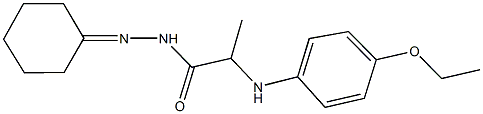 N'-cyclohexylidene-2-(4-ethoxyanilino)propanohydrazide Struktur