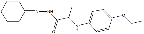 N'-cyclohexylidene-2-(4-ethoxyanilino)propanohydrazide Structure