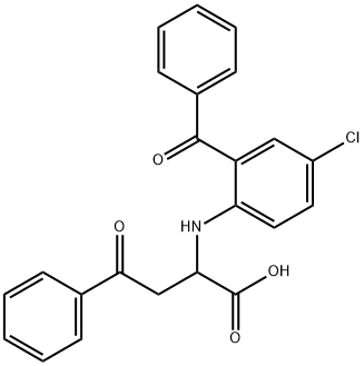 2-(2-benzoyl-4-chloroanilino)-4-oxo-4-phenylbutanoic acid Structure