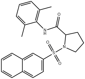 N-(2,6-dimethylphenyl)-1-(2-naphthylsulfonyl)-2-pyrrolidinecarboxamide,1008493-87-5,结构式