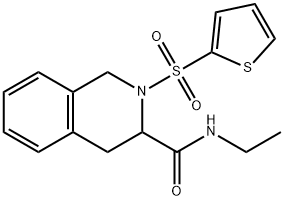 N-ethyl-2-(2-thienylsulfonyl)-1,2,3,4-tetrahydro-3-isoquinolinecarboxamide Struktur