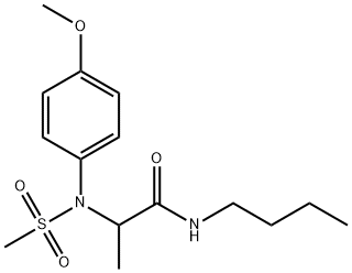 N-butyl-2-[4-methoxy(methylsulfonyl)anilino]propanamide Structure