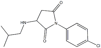 1-(4-chlorophenyl)-3-(isobutylamino)-2,5-pyrrolidinedione 化学構造式