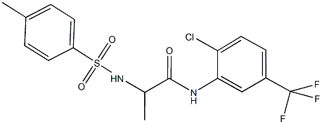 N-[2-chloro-5-(trifluoromethyl)phenyl]-2-{[(4-methylphenyl)sulfonyl]amino}propanamide Structure