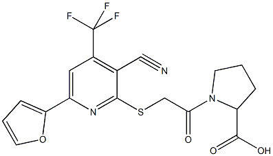 1008857-25-7 1-({[3-cyano-6-(2-furyl)-4-(trifluoromethyl)-2-pyridinyl]sulfanyl}acetyl)proline