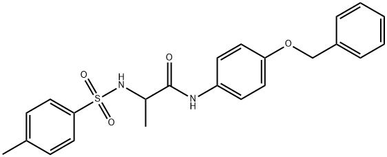 N-[4-(benzyloxy)phenyl]-2-{[(4-methylphenyl)sulfonyl]amino}propanamide Struktur