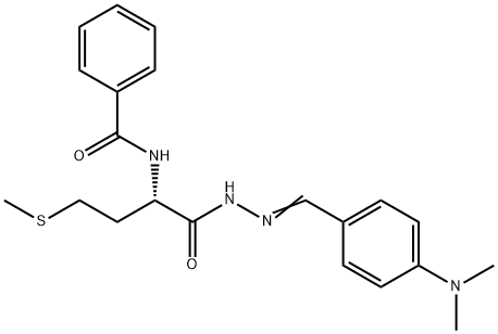 N-[1-({2-[4-(dimethylamino)benzylidene]hydrazino}carbonyl)-3-(methylsulfanyl)propyl]benzamide Structure