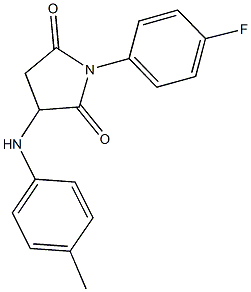 1-(4-fluorophenyl)-3-(4-toluidino)-2,5-pyrrolidinedione 结构式