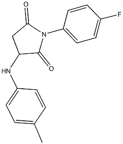 1-(4-fluorophenyl)-3-(4-toluidino)-2,5-pyrrolidinedione Structure