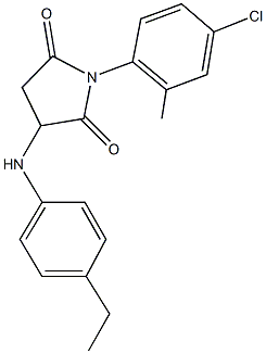 1-(4-chloro-2-methylphenyl)-3-(4-ethylanilino)-2,5-pyrrolidinedione Structure