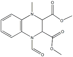 dimethyl 1-formyl-4-methyl-1,2,3,4-tetrahydro-2,3-quinoxalinedicarboxylate 结构式