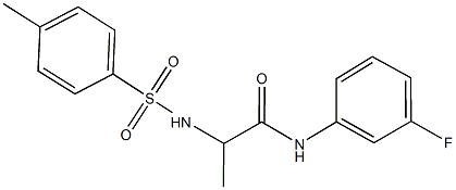 N-(3-fluorophenyl)-2-{[(4-methylphenyl)sulfonyl]amino}propanamide Structure