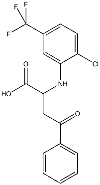 2-[2-chloro-5-(trifluoromethyl)anilino]-4-oxo-4-phenylbutanoic acid,1008960-60-8,结构式