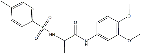 N-(3,4-dimethoxyphenyl)-2-{[(4-methylphenyl)sulfonyl]amino}propanamide,1009181-02-5,结构式