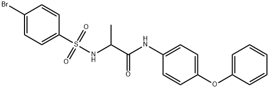 2-{[(4-bromophenyl)sulfonyl]amino}-N-(4-phenoxyphenyl)propanamide Structure